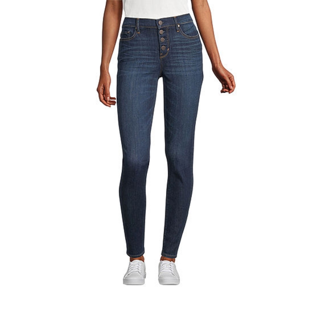 a.n.a Womens High Rise Button Fly Jegging